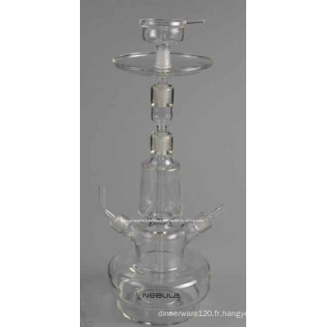 Big Hand Made Glass Water Pipe Shisha en verre avec des boîtes en plumes High Qualtiy Hookah